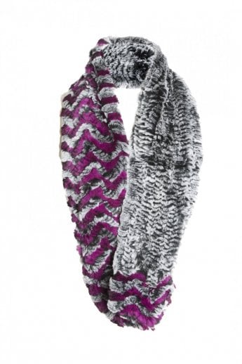 Purple Coney Fur Scarf