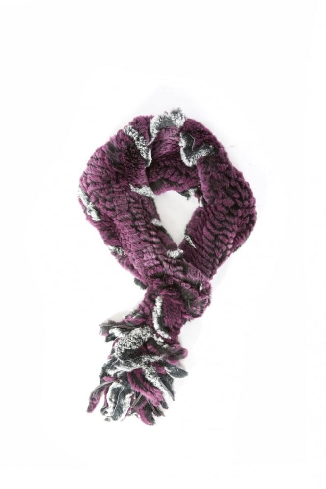 JAYLEY Purple Coney Fur Scarf