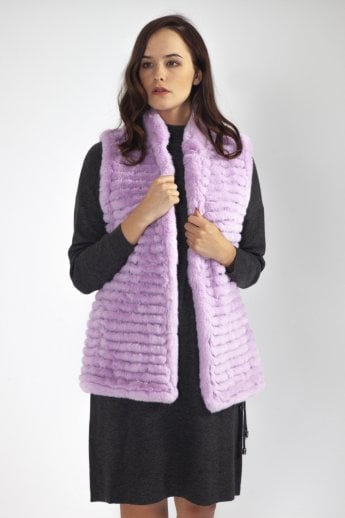 Purple Faux Fur Faux Suede Gilet | Waistcoat