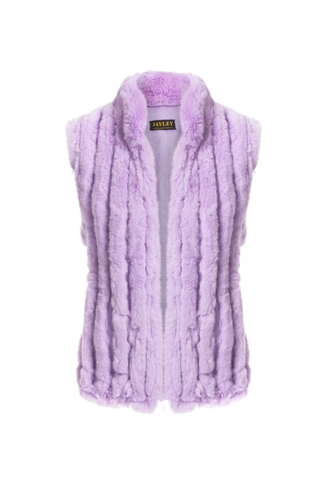 JAYLEY Purple Faux Fur Vest