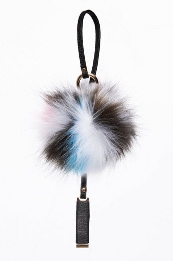 Purple Faux Fur Pom Charm