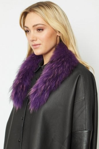 Purple Fur Collar