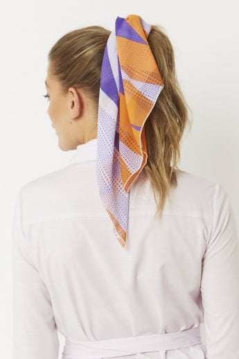 Purple Silk Blend Hair Scarf