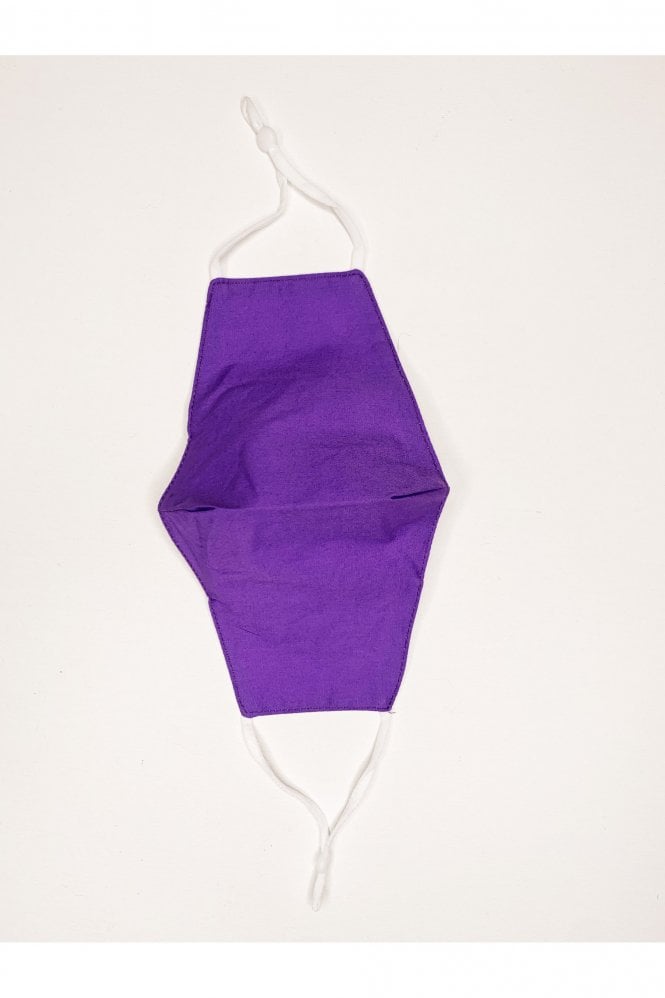 JAYLEY Purple Unisex Block Colour Fashion Cotton Face Mask