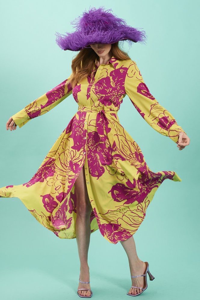 JAYLEY Rayon Blend Sienna Floral Maxi Dress
