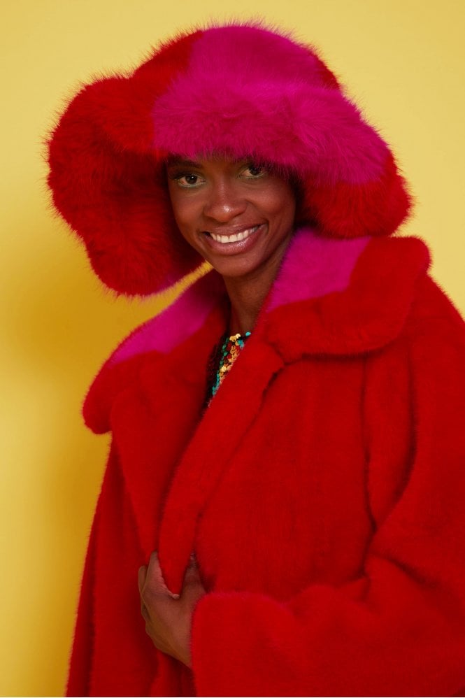 JAYLEY Bamboo Faux Fur Knitted Hat
