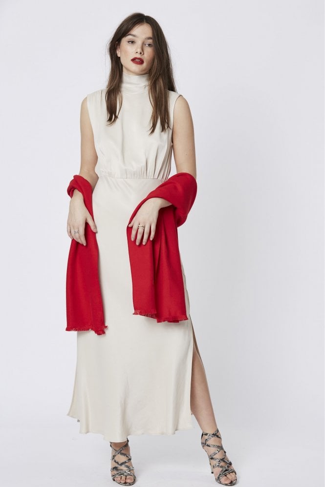 JAYLEY Red Cashmere Blend Wrap
