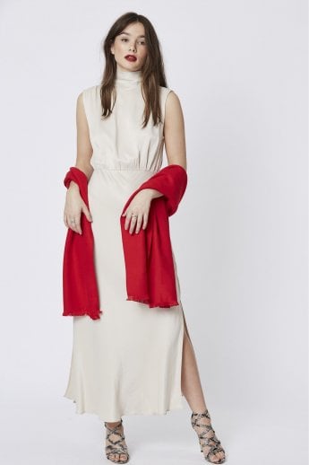 Red Cashmere Blend Wrap