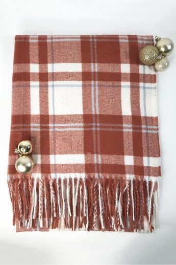 Red Cashmere Blend Wrap
