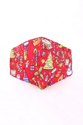 Red Christmas Reusable Cotton Face Masks