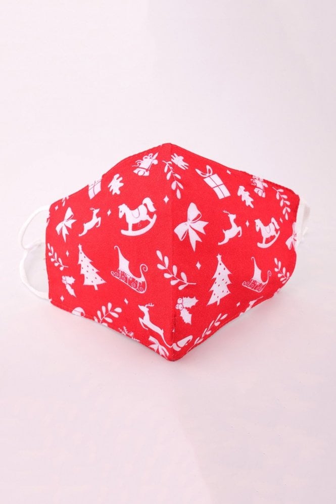 JAYLEY Red Christmas Reusable Cotton Face Masks