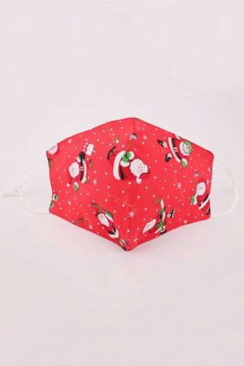 Red Christmas Reusable Cotton Face Masks