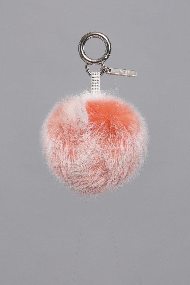 JAYLEY Red Coney Fur Pom Bag Charms