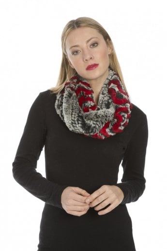 Red Coney Fur Scarf