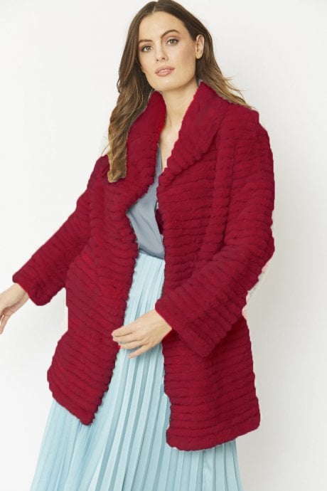 Red Faux Fur Jacket