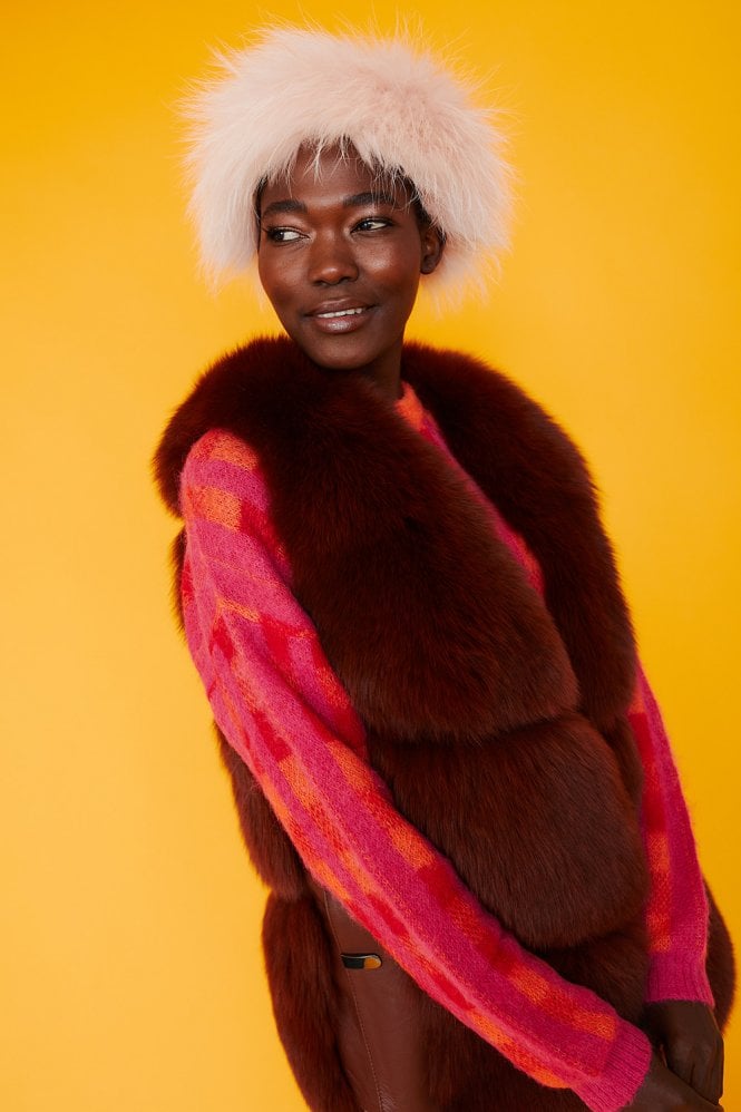 JAYLEY Red Fox Fur Headband