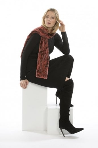 Red Fur Scarf