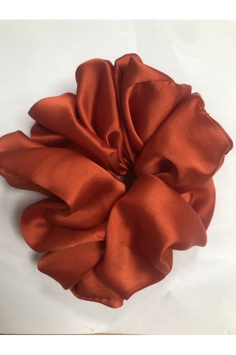 Red Large Silk Duchess Scrunchie