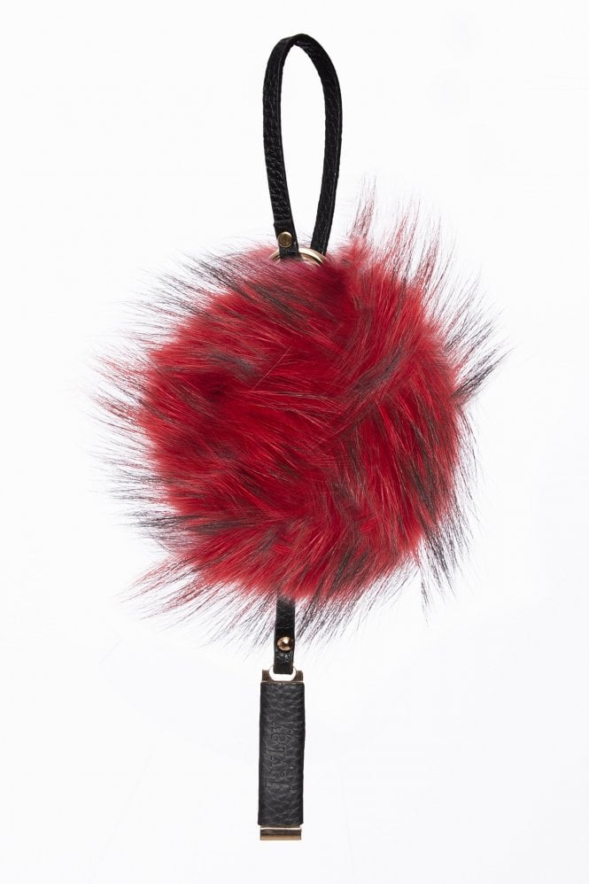 JAYLEY Red Luxury Fox Fur Keyring