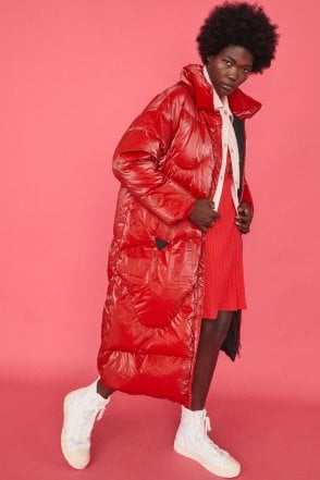 Red Maxi Puffa Coat