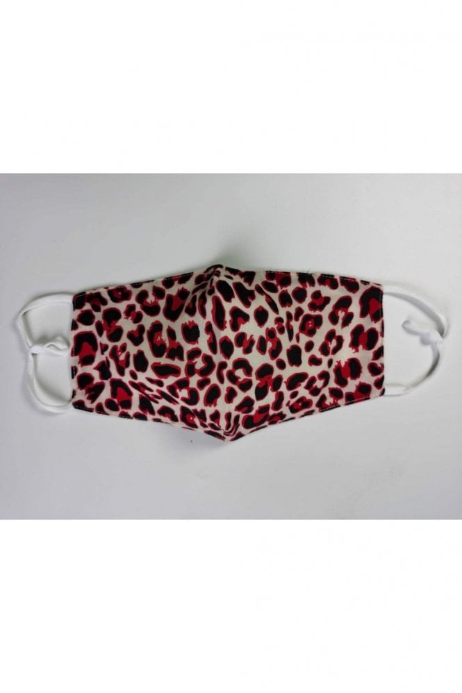 JAYLEY Red Reusable Cotton Fashion Face Mask with Filter Pocket