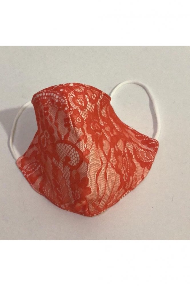JAYLEY Red Reusable Lace and Cotton Fashion Face Masks