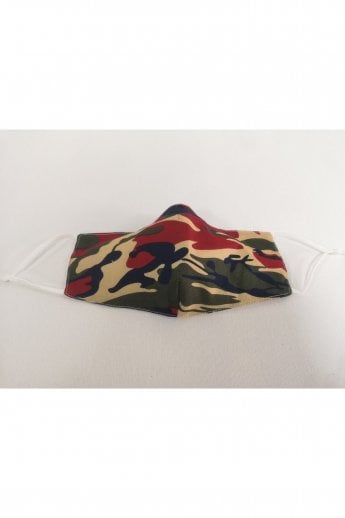 Red Unisex Reusable Fashion Face Masks in Camouflage