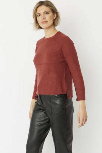 Red Wool Blend Knit Jumper
