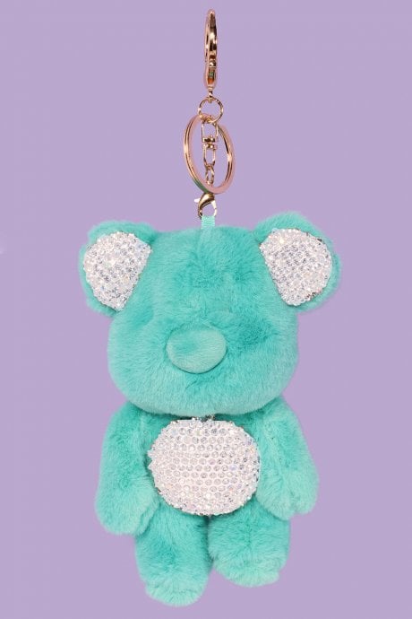 Rhinestone Teddy Keyring