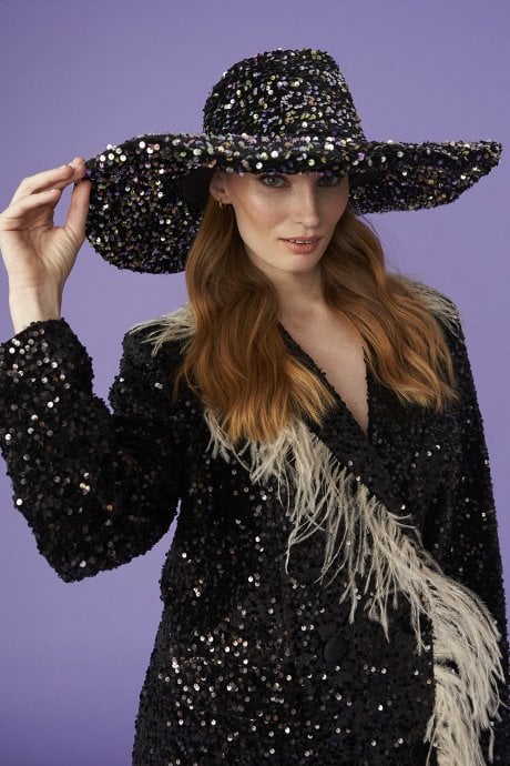 Sequin Handmade Flapper Hat