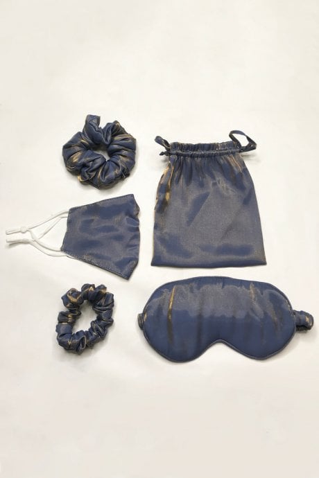 Silk Blend Face Eye Mask Scrunchie Set