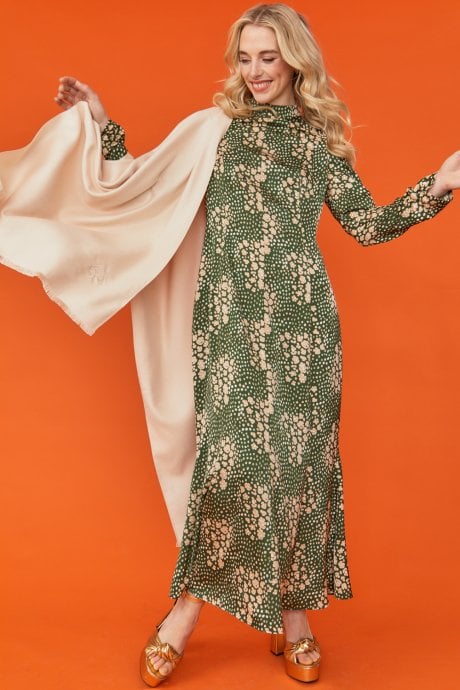 Silk Blend Maxi Dress