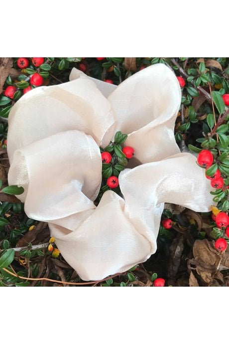 Silk Blend Metallic Scrunchie