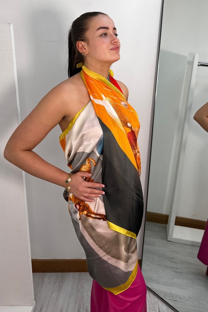 JAYLEY Silk Blend Multiway Sarong