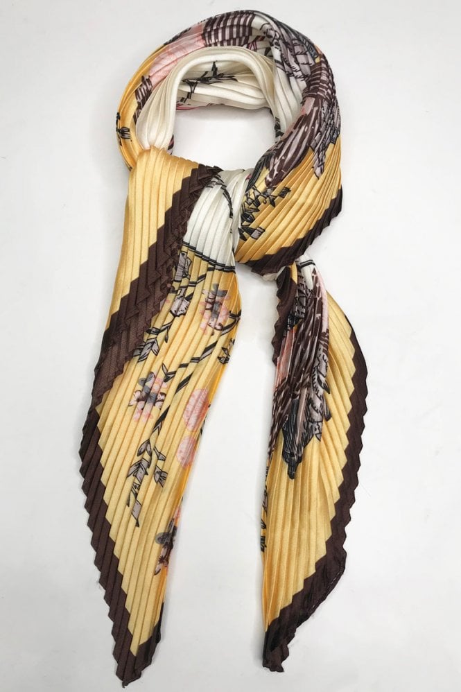 JAYLEY Silk Blend Pleated Scarf