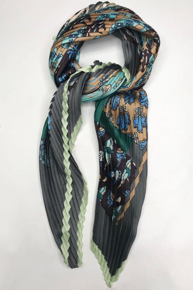 JAYLEY Silk Blend Pleated Scarf