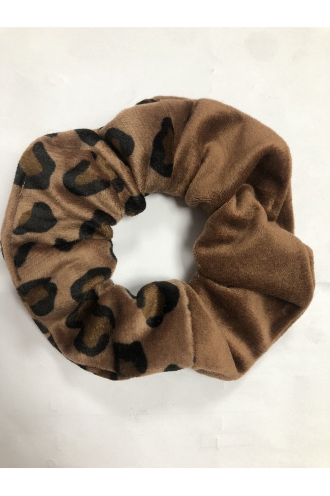 JAYLEY Silk Blend Velvet Animal Print Scrunchie
