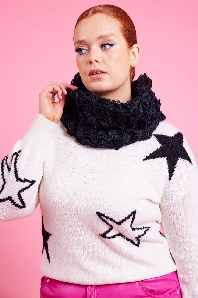 JAYLEY Silk Chiffon Lace Scarf