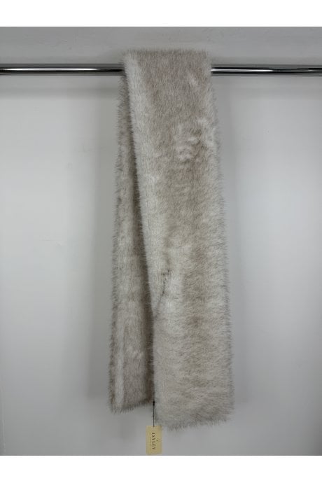Sophia Bamboo Blend Fur Baby Cream Oversized Pocket Scarf