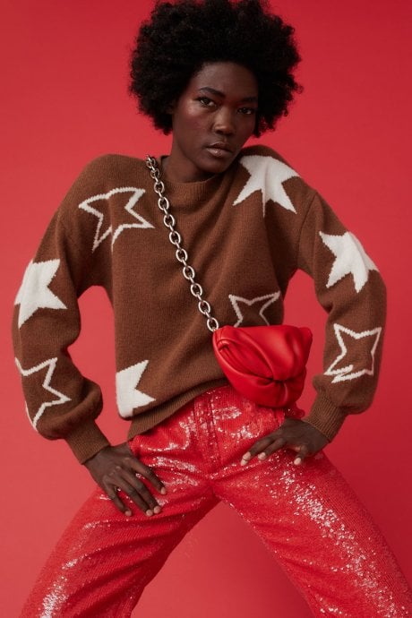 Star Design Cashmere Jumper in Brown