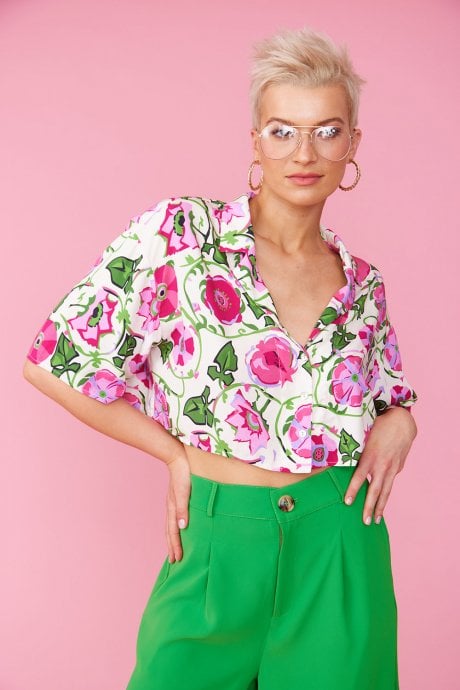 Sustainable Rose Petal Fibre Cropped Top