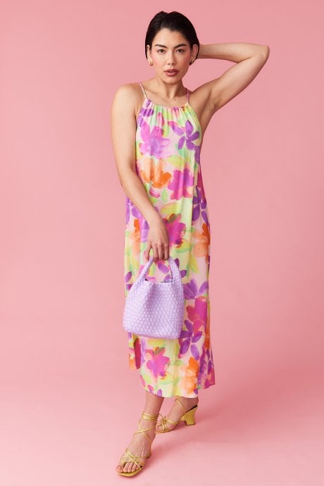 Sustainable Rose Petal Maxi Dress