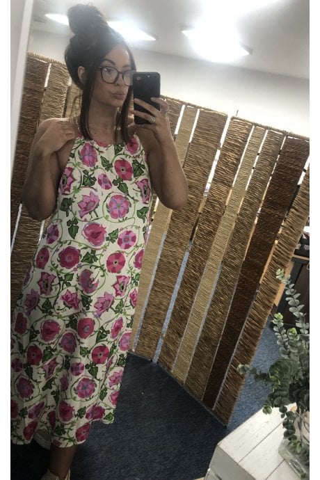 Sustainable Rose Petal Maxi Dress