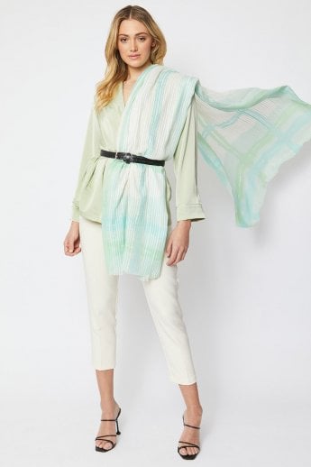 Teal Luxury Cashmere Silk Blend Wrap