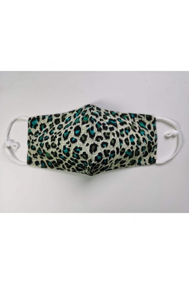 JAYLEY Teal Reusable Cotton Fashion Face Mask with Filter Pocket