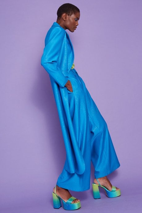 Tencel Blue Trench Coat