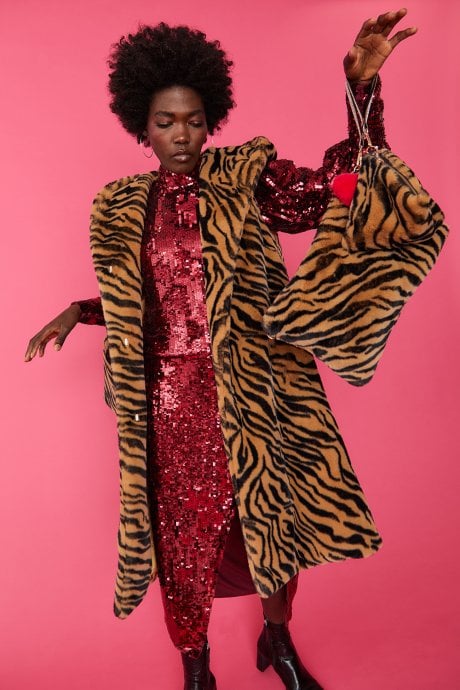 Tiger Print Luxury Faux Fur Bag