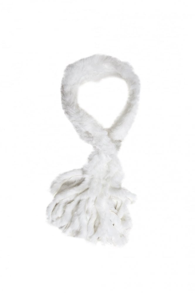 JAYLEY White Coney Fur Scarf