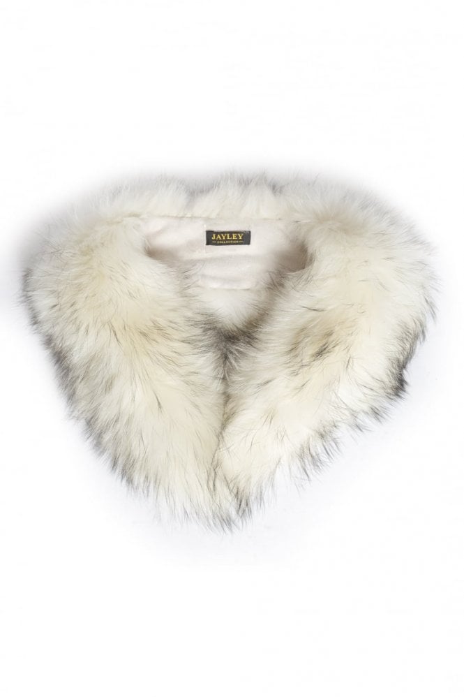 JAYLEY White Fox Fur Collar