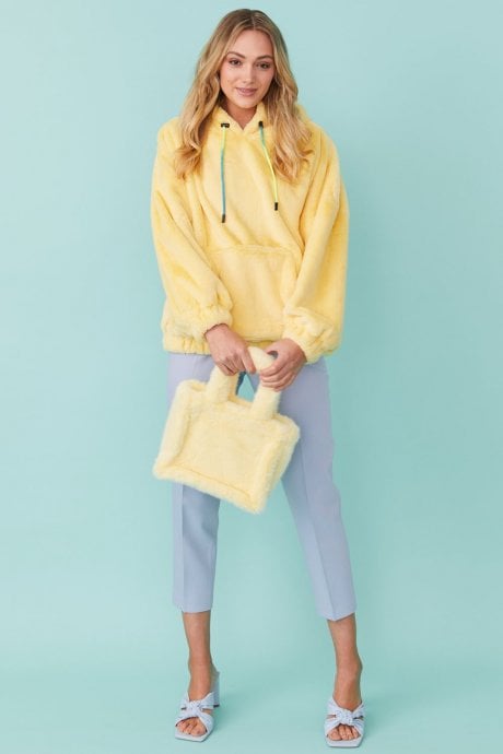 Yellow Faux Fur Bag